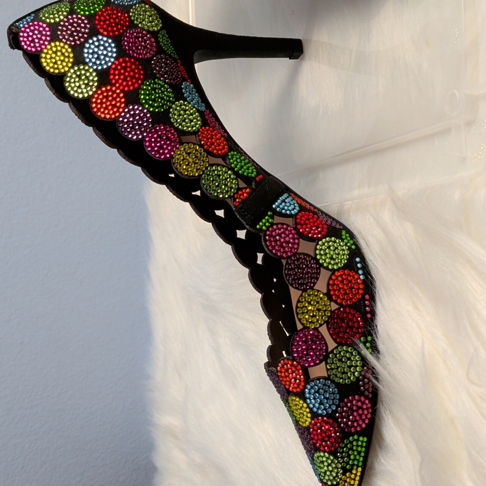 INC International Concepts Multicolor Beaded Heels - Picture 3 of 6